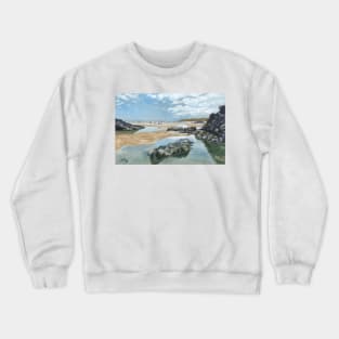 Bedruthan Steps Beach, Cornwall Crewneck Sweatshirt